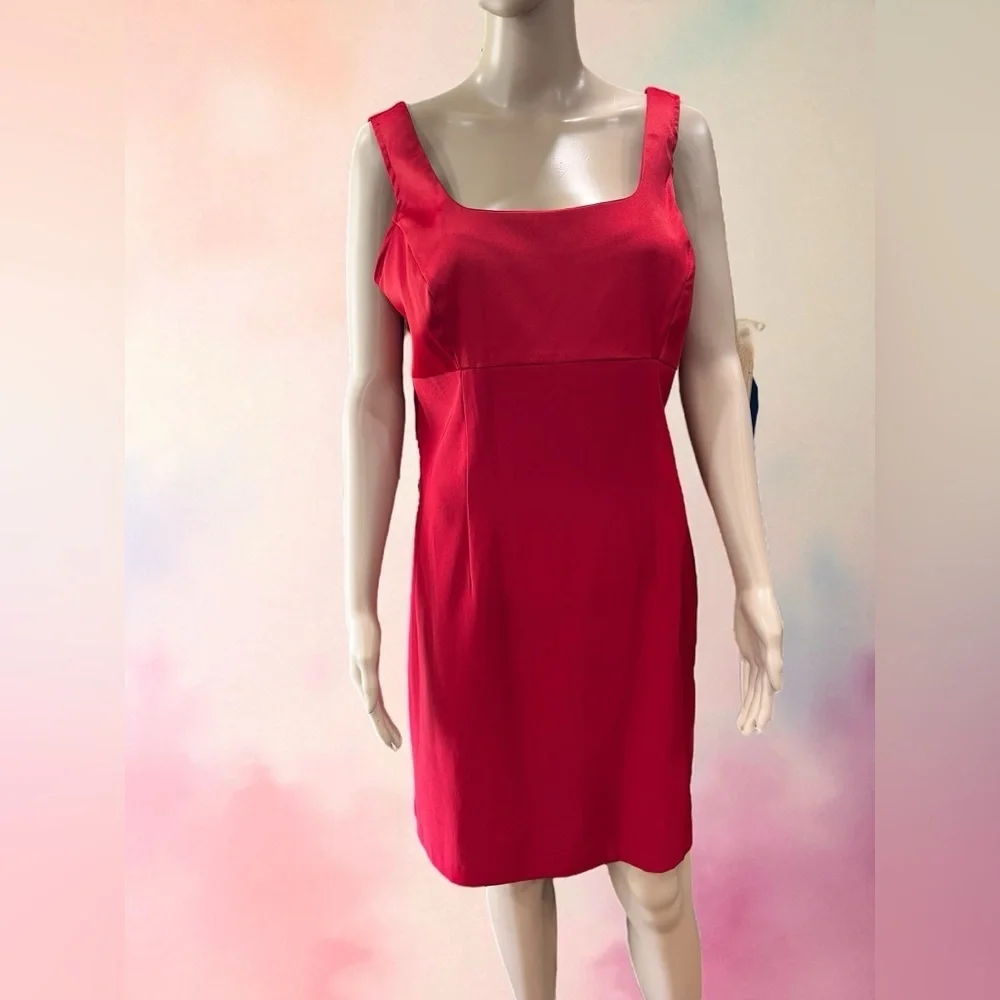 2 piece business lipstick red jacket and dress set vintage woman Suit-L/XL